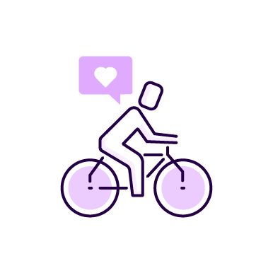 icon of person riding a bike