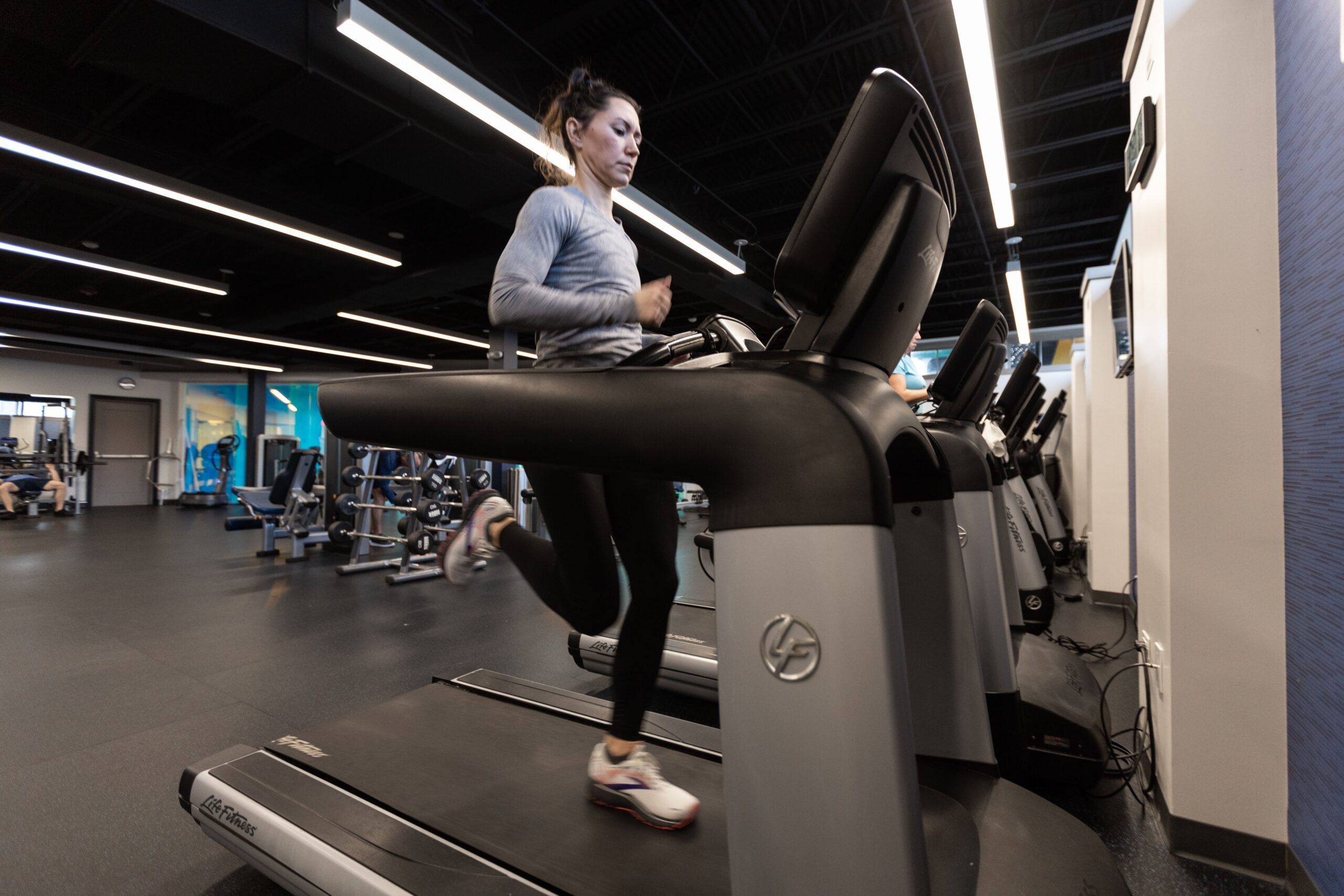 Allison running on a treadmill